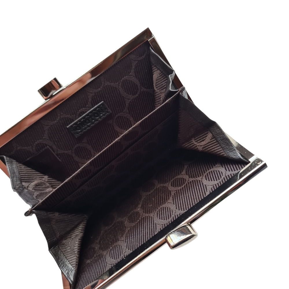 #11 Vintage Oroton Tan Dark Brown Mini Wallet Coin Purse - Picture 3 of 5